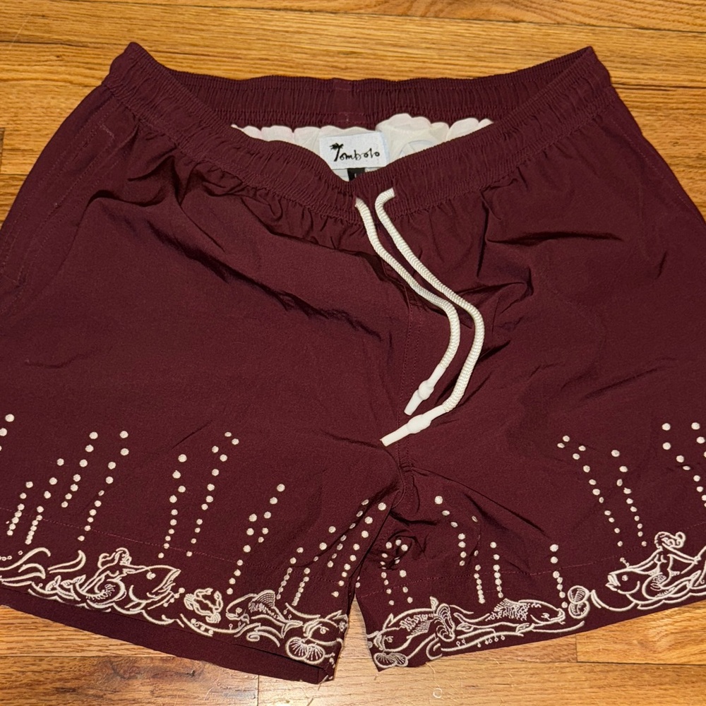 Tombolo Maroon Men's Swim Trunks